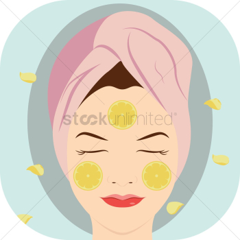 Woman with facial Woman with facial