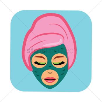 Woman with facial Woman with facial