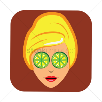 Woman with facial Woman with facial