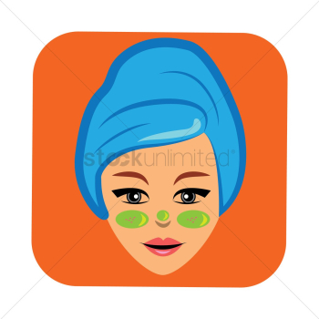 Woman with facial Woman with facial