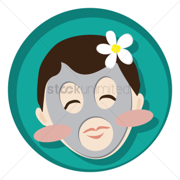 Woman with facial Woman with facial
