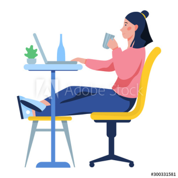 Woman with laptop computer