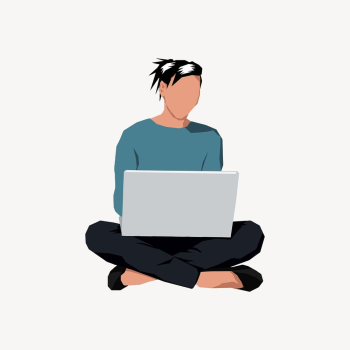 Woman with laptop sticker, job | Free PSD - rawpixel Woman with laptop sticker, job | Free PSD - rawpixel
