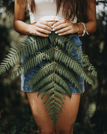 Woman with leaf, nature travel. | Free Photo - rawpixel