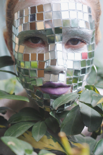 Woman With Mosaic Face Mask Woman With Mosaic Face Mask