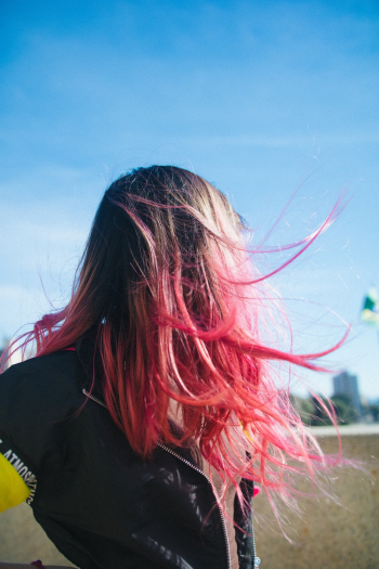 Woman With Pink Hair Woman With Pink Hair
