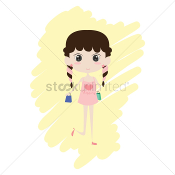 Woman with shopping bags Woman with shopping bags