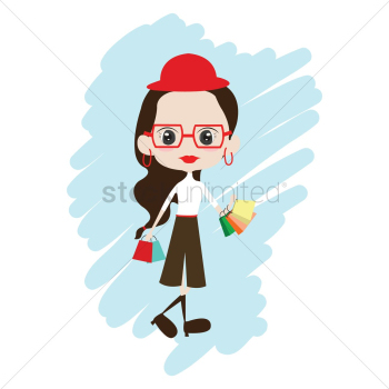 Woman with shopping bags Woman with shopping bags