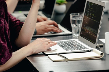 Woman Writing Code Woman Writing Code