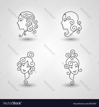 Womans head vector image Womans head vector image