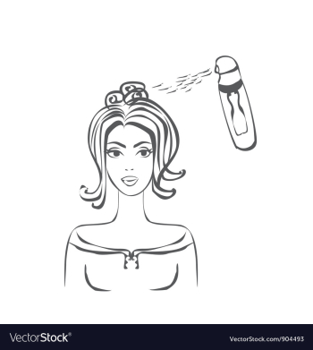 Women in hairdressing salon -doodle vector image Women in hairdressing salon -doodle vector image