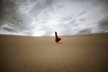 Women Walking in Desert Women Walking in Desert