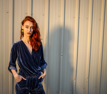 Women Wearing Blue Velvet Dress Women Wearing Blue Velvet Dress