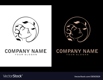 womens beauty naturally faces inspirational logo womens beauty naturally faces inspirational logo