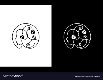 womens beauty naturally faces inspirational logo womens beauty naturally faces inspirational logo