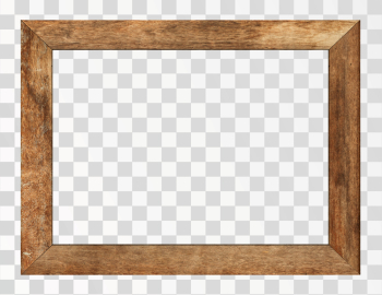 Wood frame PNG transparent background