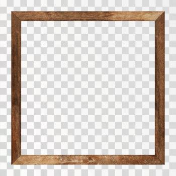 Wood frame PNG transparent background