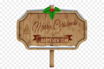 Wood Sign - Christmas Wooden Sign Transparent PNG Clip Art Image 