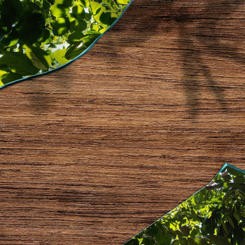 Wooden background PSD mockup with leaf… | Free stock illustration | High Resolution graphic