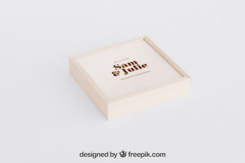 Wooden box mockup for wedding Wooden box mockup for wedding