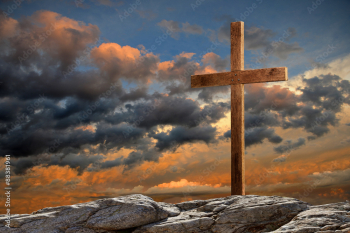 Wooden Cross at Sunset Wooden Cross at Sunset
