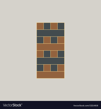 Wooden puzzle tower game table game vector image