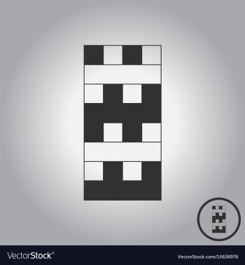 Wooden puzzle tower game table game vector image
