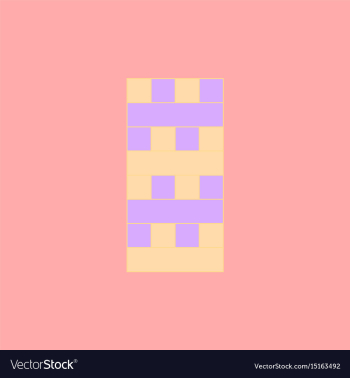 Wooden puzzle tower game table game vector image