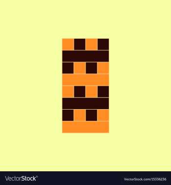 Wooden puzzle tower game table game vector image