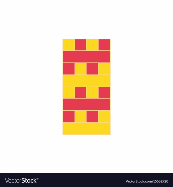 Wooden puzzle tower game table game vector image