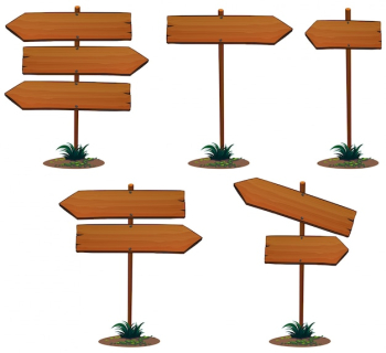 Wooden sign template with pole Wooden sign template with pole