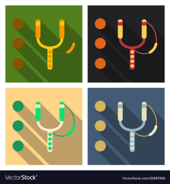 Wooden slingshot isolated on background kids toy vector image