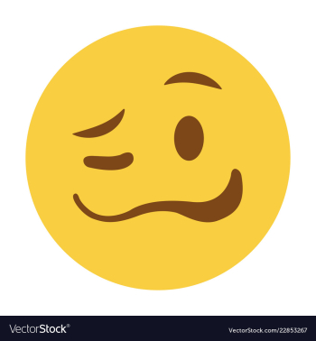 Woozy emoji funny face vector image Woozy emoji funny face vector image
