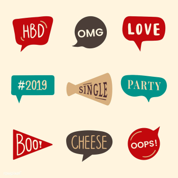 Word expressions set for party photo booth pr.. | Free stock vector - 537543 Word expressions set for party photo booth pr.. | Free stock vector - 537543