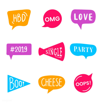 Word expressions set for party photo booth pr.. | Free stock vector - 537558 Word expressions set for party photo booth pr.. | Free stock vector - 537558