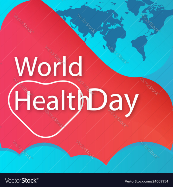 Word health day background vector image