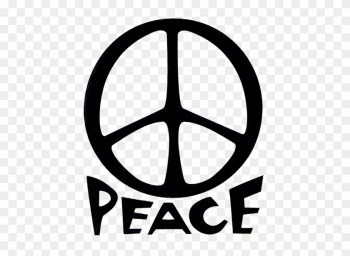 Words Transparent Peace Clipart Download - Peace Sign Cut Out