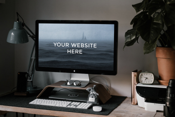Workspace iMac Mockup Workspace iMac Mockup
