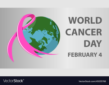 world cancer day design with map