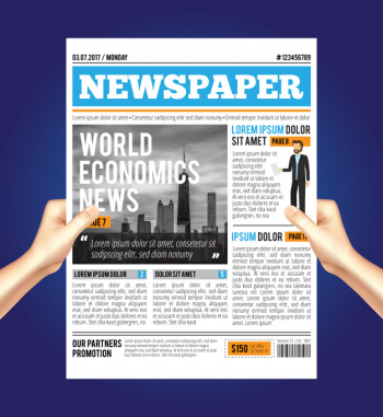 World economic newspaper composition Free Vector World economic newspaper composition Free Vector