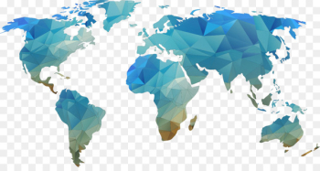 World map Blank map - Blue world map shape element World map Blank map - Blue world map shape element