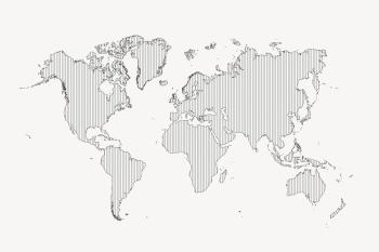 World map clipart, geography drawing. | Free Photo - rawpixel