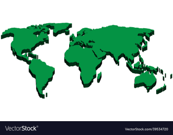 world map in 3d