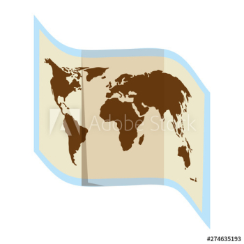 world map paper guide icon world map paper guide icon