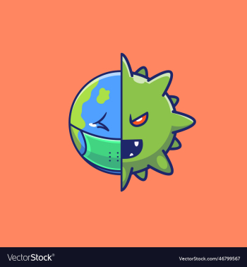 world scare with virus cartoon world scare with virus cartoon