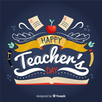 World teachers day lettering Free Vector World teachers day lettering Free Vector