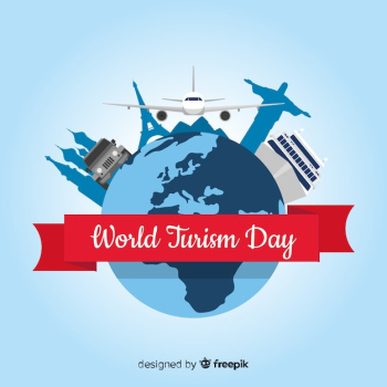 World tourism day background World tourism day background