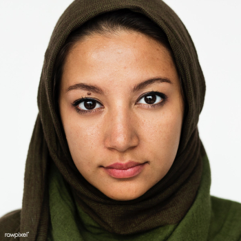 Worldface-Iranian woman in a white background | Free stock photo - 991