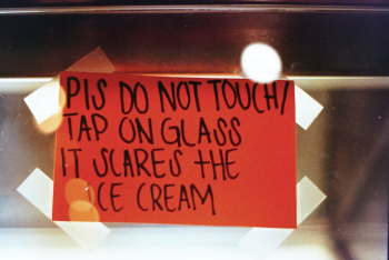 Wouldnt want to scare the ice cream. Wouldnt want to scare the ice cream.