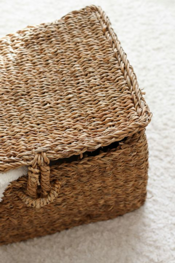 Woven Storage Basket with Lid Woven Storage Basket with Lid